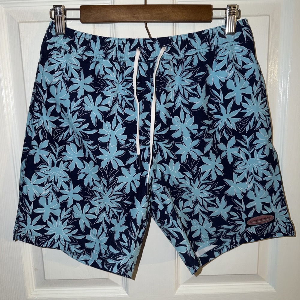 New Vineyard Vines Men's Performance Chappy Trunks Swim 7" Lined Floral XS